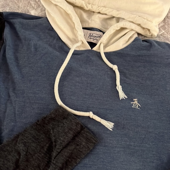 Original Penguin color block soft tshirt hoodie - Picture 4 of 4